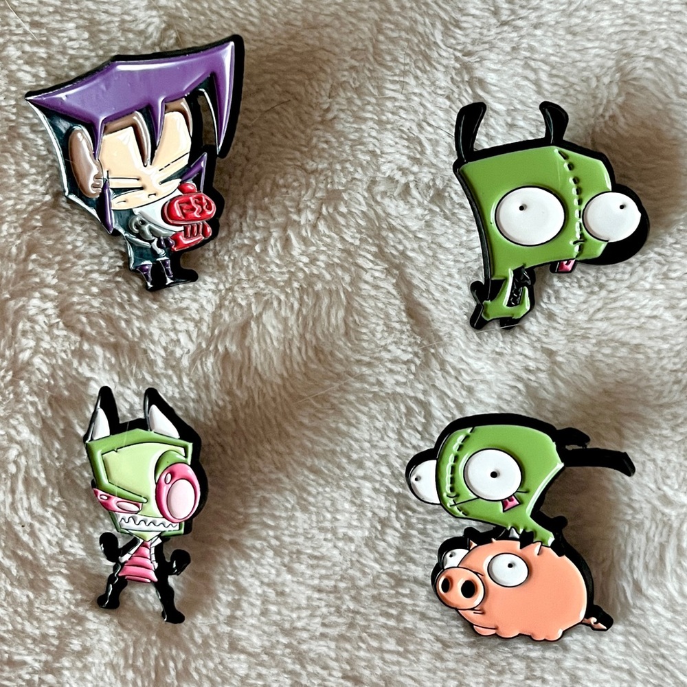 Invader Zim pack of 4 Enamel Pins